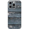Chipped Blue Wood iPhone 16 Pro Skin